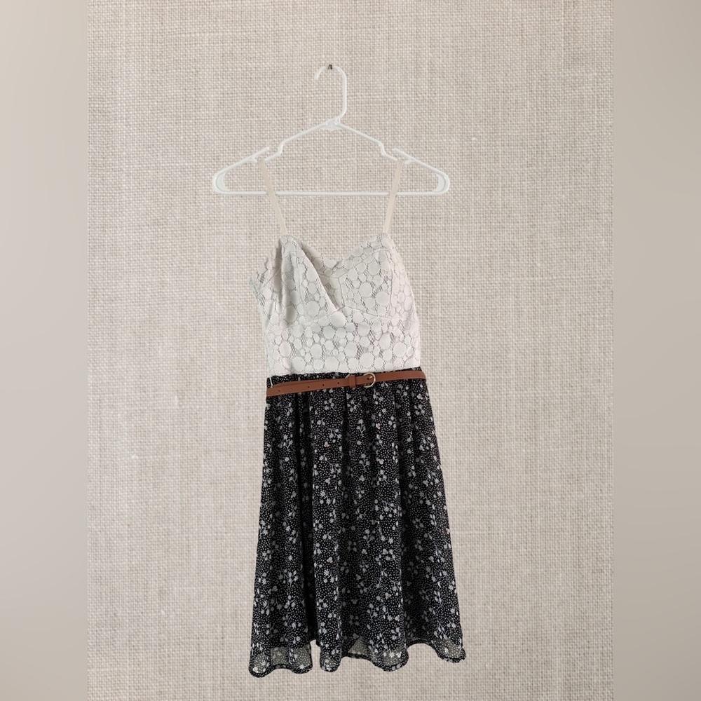 Disney Black and White Lace Mini Dress